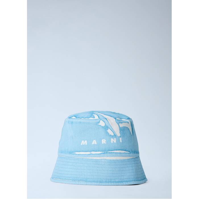 マルニ Marni 【 Logo Motif Bucket Hat Women Blu 】 ロゴタイプ レディース