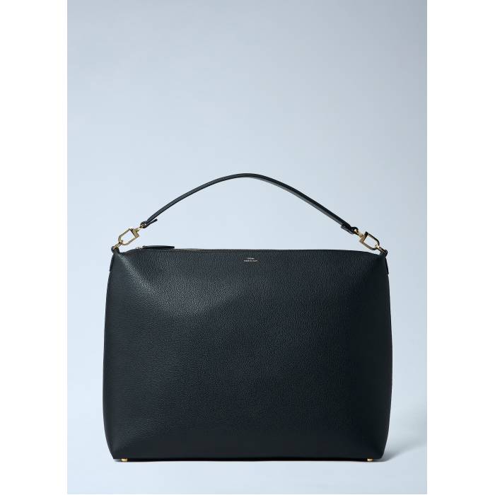 Toteme 【 Medium Bevel Grained Leather Shoulder Bag Women Blk 】 なめし革 御徒面子 レディース バッグ-ショルダーバッグ・メッセンジャーバッグ