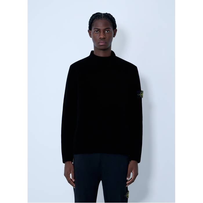 ストーンアイランド Stone Island 【 Logo Patch Sweater Men Blk 】 ロゴ トレーナー メンズ