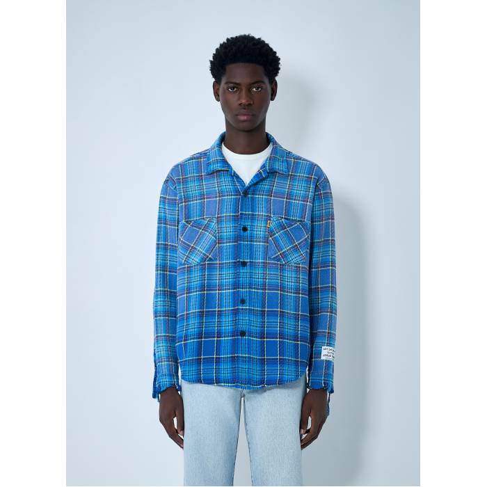 Gallery Dept. 【 Marley Flannel Shirt Men Blu 】 メンズ
