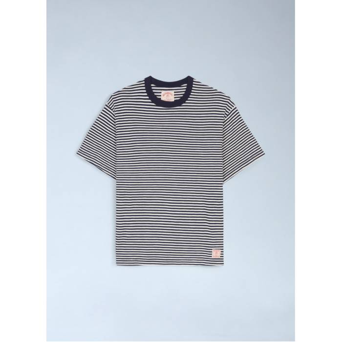 Brain Dead X Brooks Brothers 【 California Striped T-Shirt Men Nvy 】 黄金州 プルオーバー メンズ