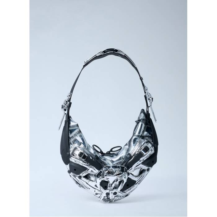 Innerraum 【 Object Hm5 Half Moon Shoulder Bag Men Sil 】 二分の一 御徒面子 メンズ