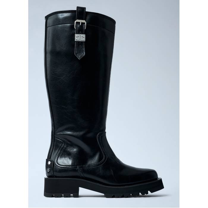 ガニー Ganni 【 Studs High Boots Women Blk 】 御機嫌 ブーツ レディース