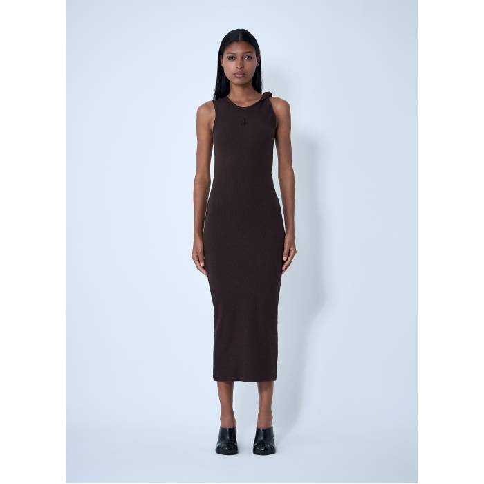 ジェイダブリューアンダーソン Jw Anderson 【 Logo Motif Rib Dress Women Brn 】 ロゴ ドレス レディース