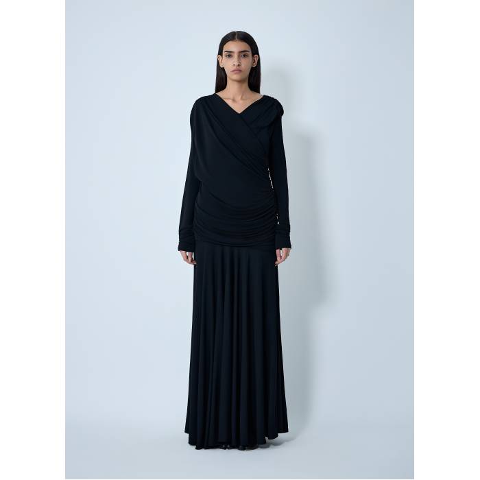ガニー Ganni 【 Ruched Maxi Dress Women Blk 】 ドレス レディース|スニケス