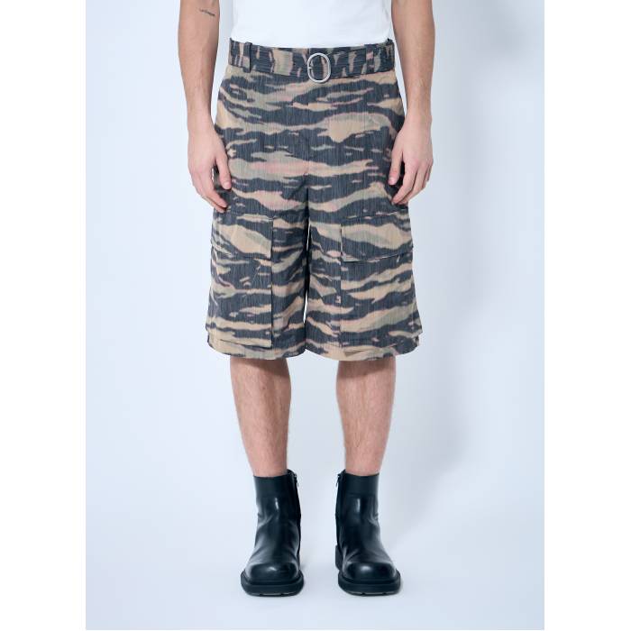 ジルサンダー Jil Sander 【 Belted Camo Shorts Men Brn 】 合鴨柄 さる股引き メンズ