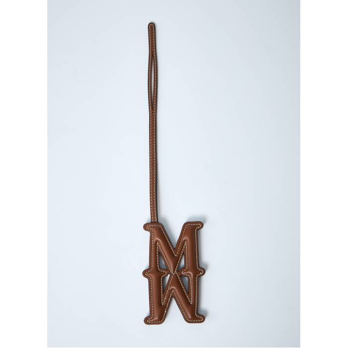 Max Mara 【 Logo Embossed Leather Keyring Women Brn 】 ロゴタイプ なめし革 レディース