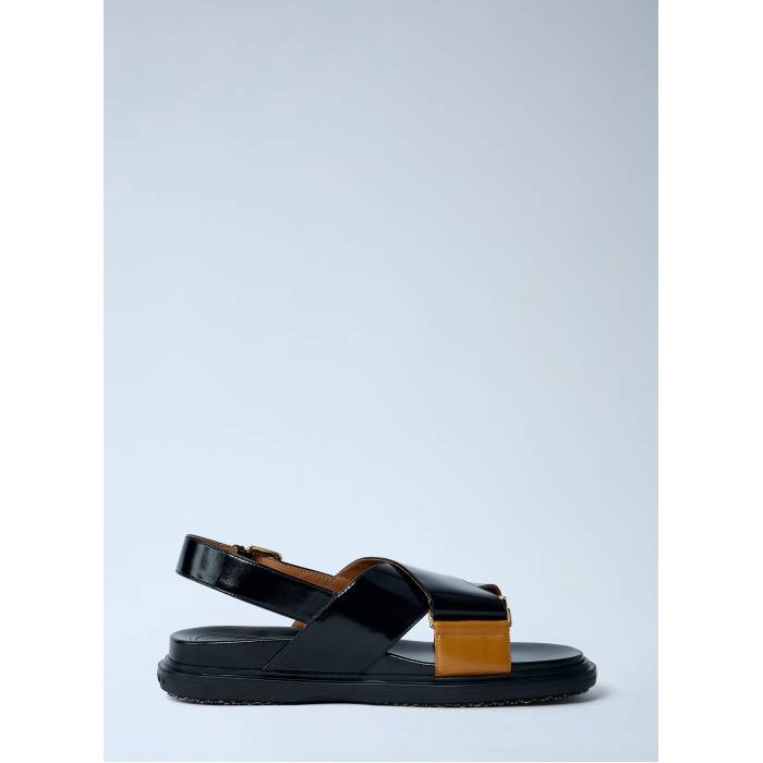 マルニ Marni 【 Fussbett Leather Sandals Women Blk 】 なめし革 サンダル レディース
