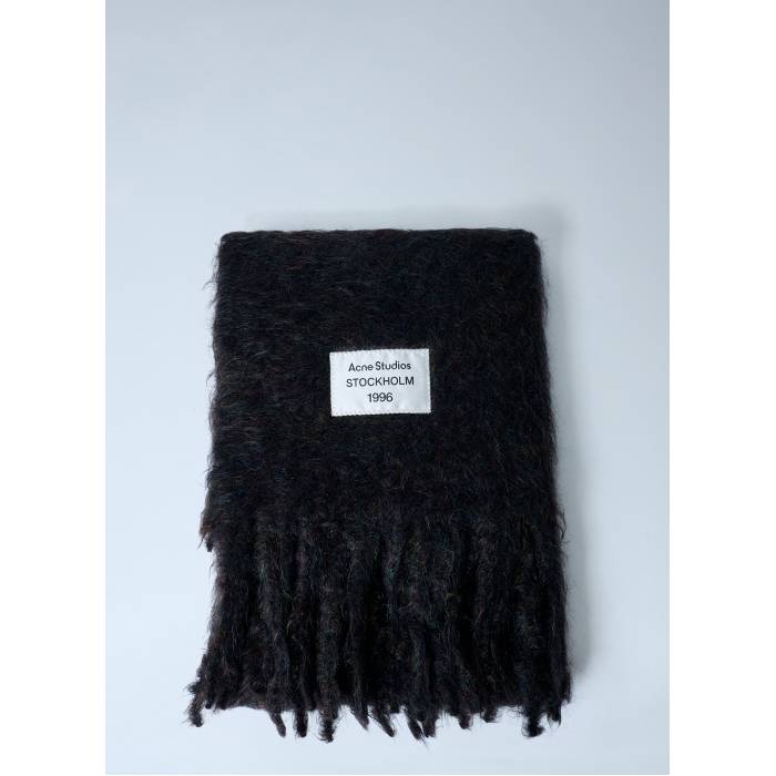 アクネストゥディオズ Acne Studios 【 Fringed Wool-Blend Scarf Women Blk 】 えり巻き レディース