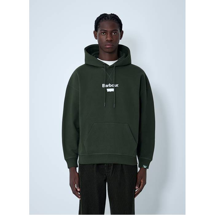 Levi X Barbour 【 Logo Motif Sweatshirt Men Oli 】 ロゴ スウェット トレーナー メンズ