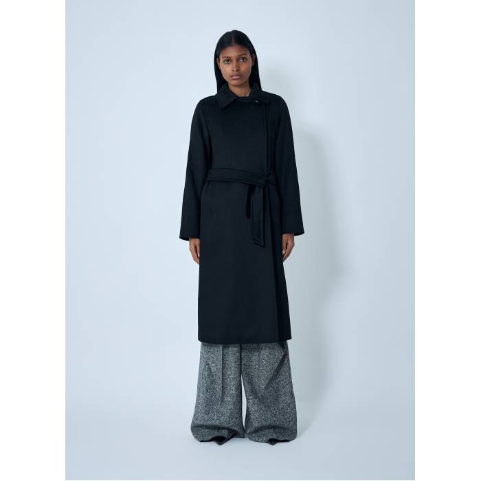 Max Mara 【 Belted Manuela Coat Women Blk 】 レディース