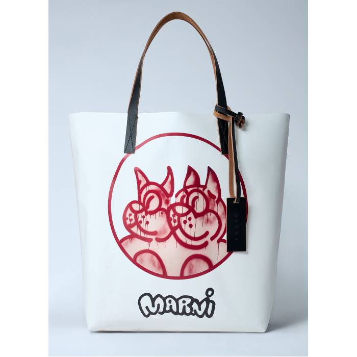 マルニ Marni 【 Tribeca N/S Tote Bag Men Wht 】 御徒面子 メンズ