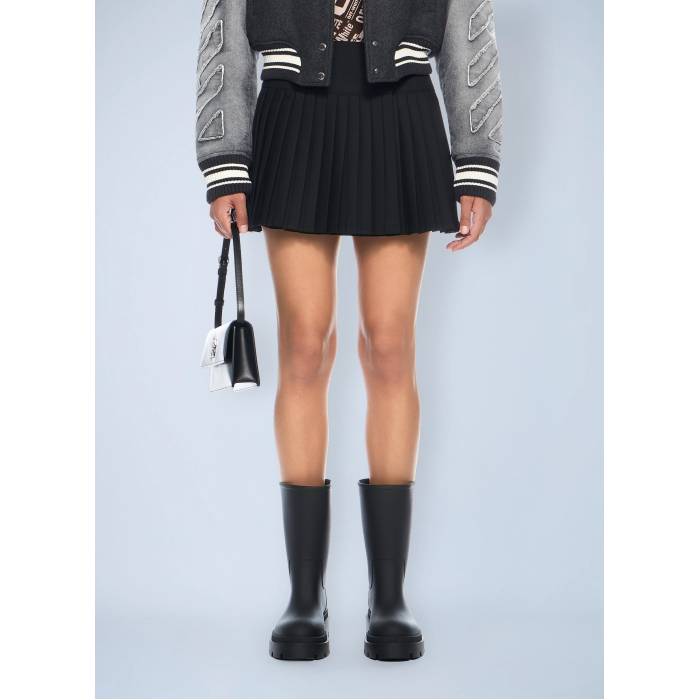 オフホワイト Off-White 【 Big Bookish Logo Pleated Skirt Women Blk 】 ロゴ レディース｜スニケス