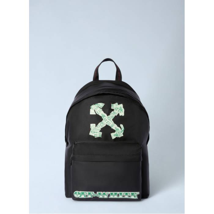 象牙色 Off-White 【 Money Print Heritage Backpack Men Blk 】 うしろ側容器に並べる 御徒面子 背嚢 メンズ