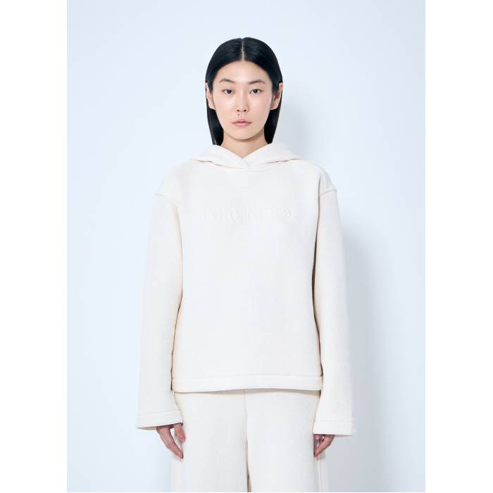 Max Mara 【 Logo Embroidery Hooded Sweatshirt Women Wht 】 ロゴ フード付 スウェット トレーナー レディース|スニケス