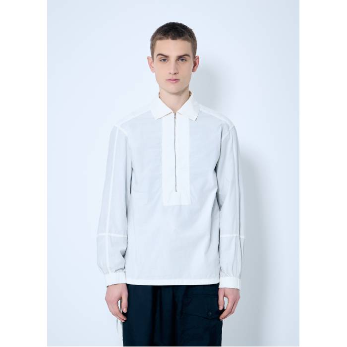Dries Van Noten 【 Cotton Zip-Up Shirt Men Wht 】 メンズ