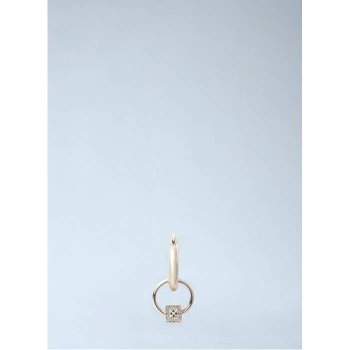 オフホワイト Off-White 【 Mini Dice Mono Hoop Earring Men Sil 】 フープ メンズ