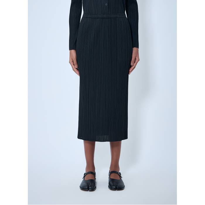 Pleats Please Issey Miyake 【 Pleated Midi Skirt Women Blk 】 レディース