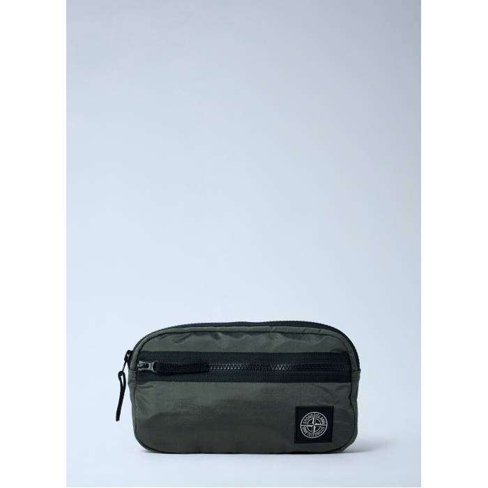 ストーンアイランド Stone Island 【 Logo Motif Belt Bag Men Grn 】 ロゴタイプ 三尺帯 御徒面子 メンズ