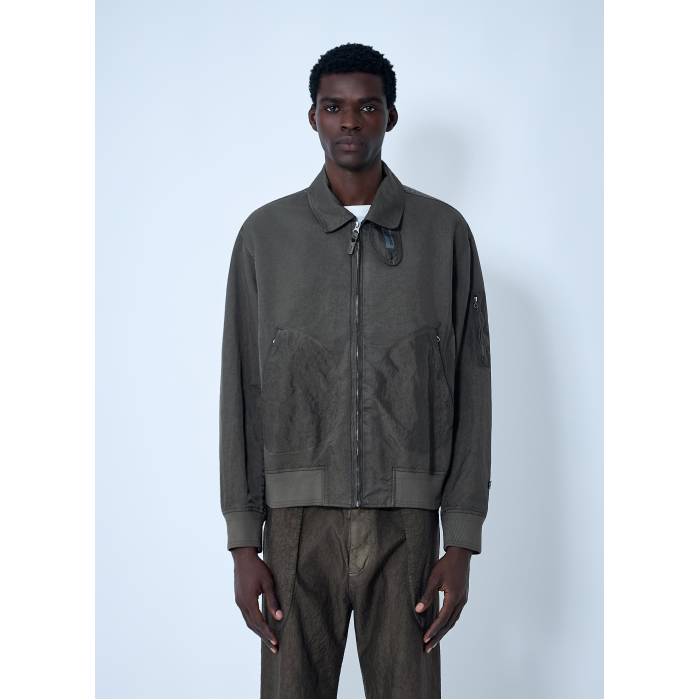 Massimo Osti Studio 【 Garmet-Dyed Bomber Jacket Men Oli 】 Jacket ジャケット メンズ