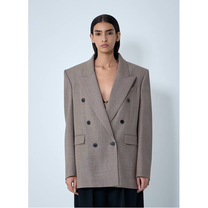 サンローラン Saint Laurent 【 Double-Breasted Blazer Women Gry 】 ブレイザー レディース