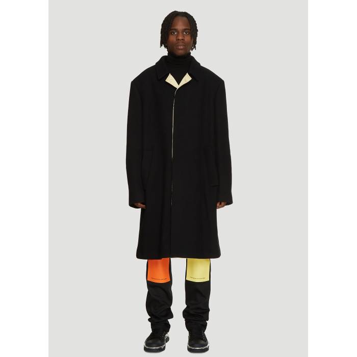 ラフシモンズ Raf Simons 【 Satin Lined Classic Coat Men Blk 】 繻子 古典派音楽 メンズ