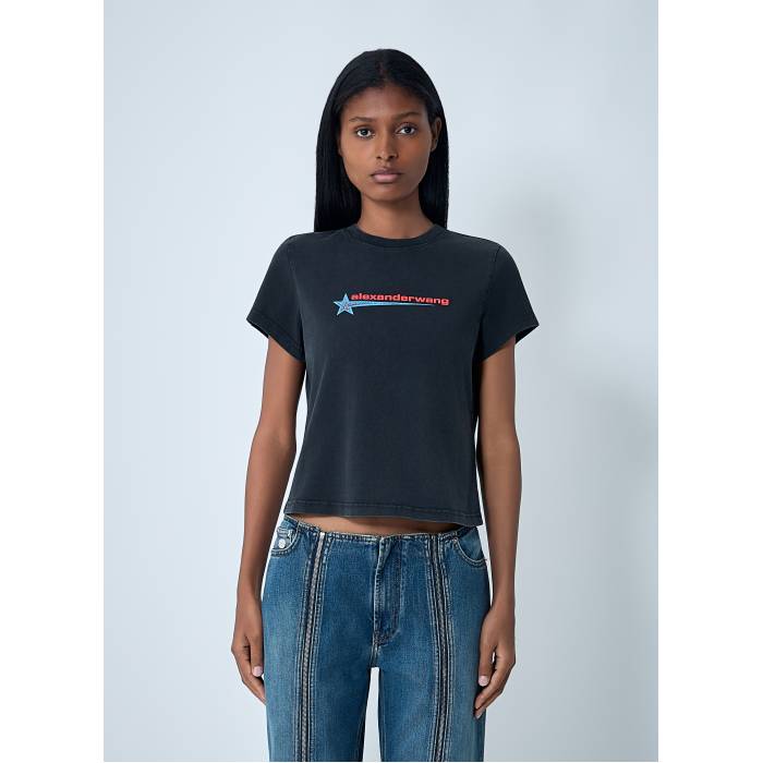 アレキサンダーワン Alexander Wang 【 Logo Motif T-Shirt Women Blk 】 ロゴ Tシャツ レディース 39,975円