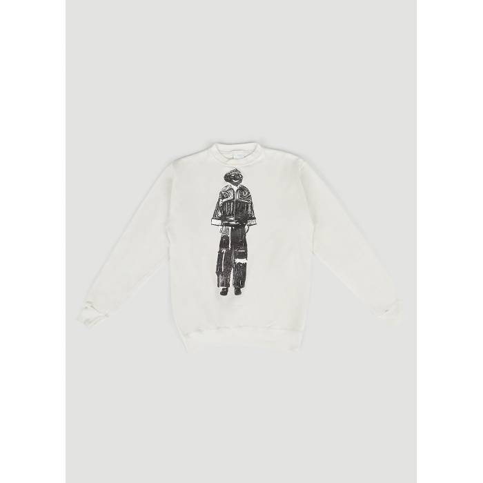 Drx Farmaxy For Ln-Cc 【 Graphic Print Sweatshirt Men Wht 】 グラフィック スウェット トレーナー メンズ｜スニケス
