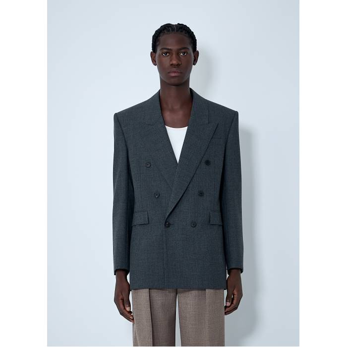 サンローラン Saint Laurent 【 Double-Breasted Wool Blazer Men Blk 】 ブレイザー メンズ 443,115円