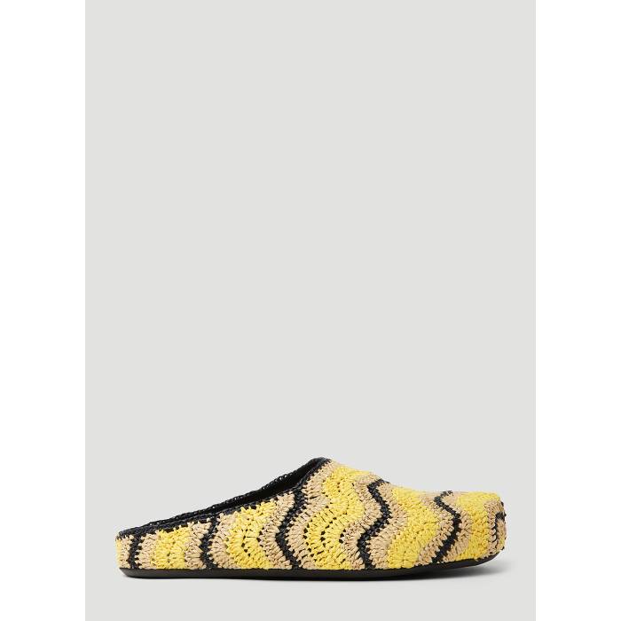 Marni X No Vacancy 【 Fussbet Sabot Raffia Mules Men Yel 】 メンズ