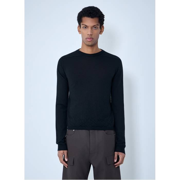 リックオウエンス Rick Owens 【 Fine Knit Wool Sweater Men Blk 】 ニット トレーナー メンズ