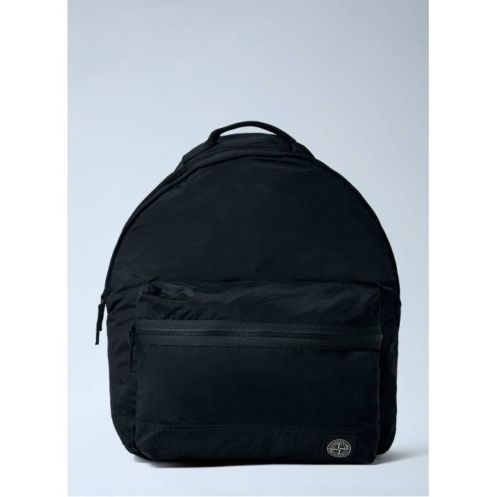 ストーンアイランド Stone Island 【 Logo Motif Backpack Men Blk 】 ロゴタイプ うしろ側容器に並べる 御徒面子 背嚢 メンズ