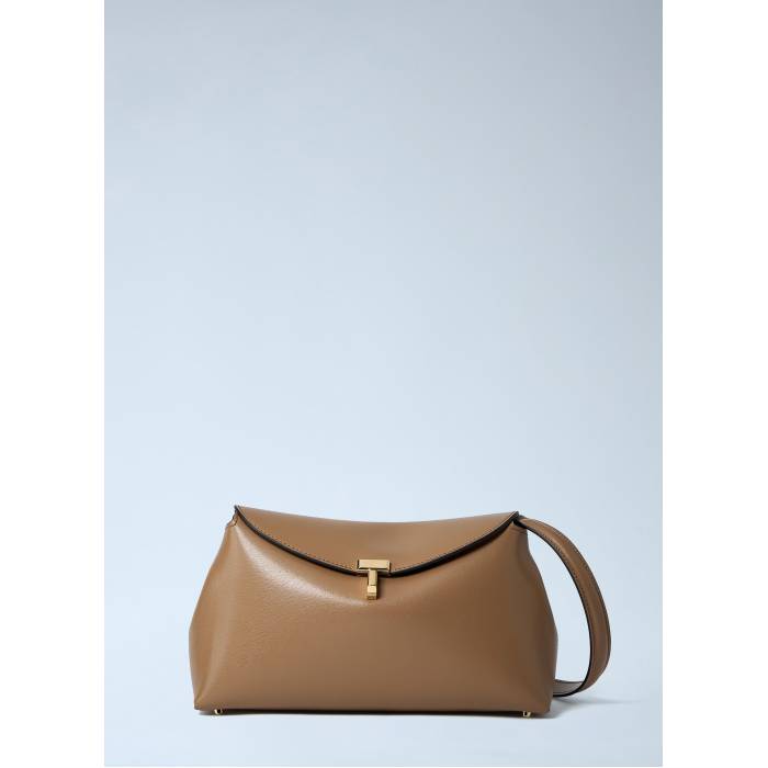 Toteme 【 T-Lock Smooth Leather Clutch Bag Women Cam 】 スムース なめし革 御徒面子 レディース