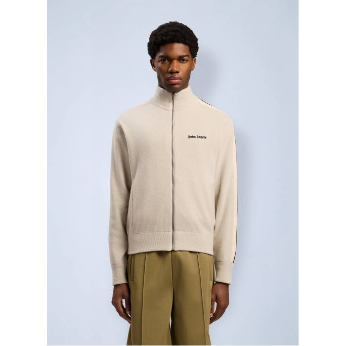 パームエンジェルス Palm Angels 【 Classic Logo Knit Track Jacket Men Bei 】 クラシック ロゴ ニット トラック Jacket ジャケット メンズ