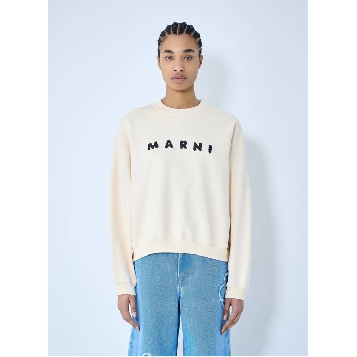 マルニ Marni 【 Logo Print Sweatshirt Women Iry 】 ロゴタイプ 汗水 調教師 レディース