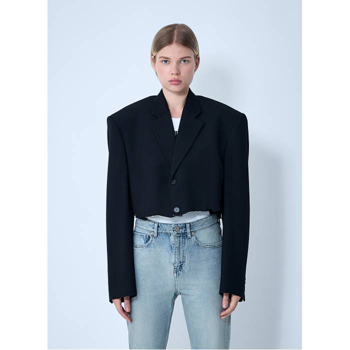 バレンシアガ Balenciaga 【 Cut-Off Blazer Women Blk 】 ブレイザー レディース｜スニケス