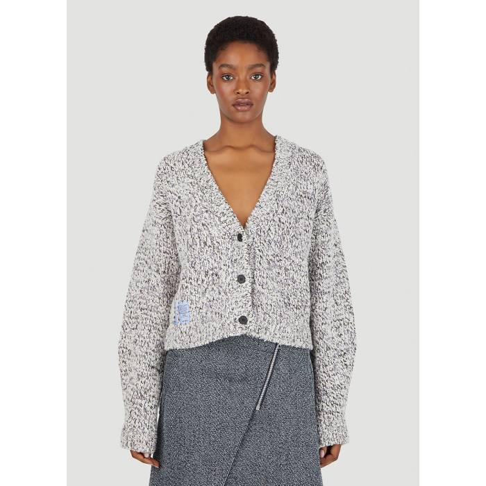 マッキュー Mcq 【 Cropped Cardigan Women Gry 】 ジレー レディース