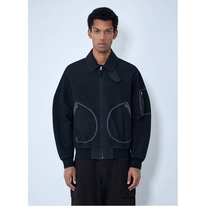 Massimo Osti Studio 【 Zip-Up Bomber Jacket Men Blk 】 Jacket 上衣 メンズ
