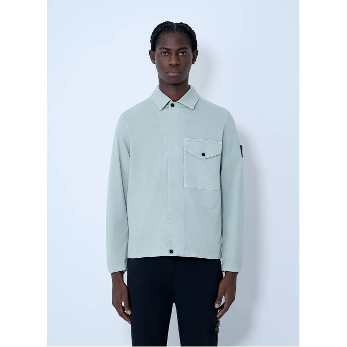 ストーンアイランド Stone Island 【 Logo Patch Overshirt Men Grn 】 ロゴ メンズ