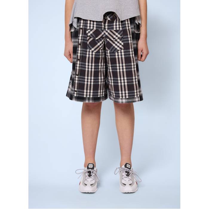 Gina Corrieri 【 Check Shorts Women Gry 】 ショーツ レディース｜スニケス