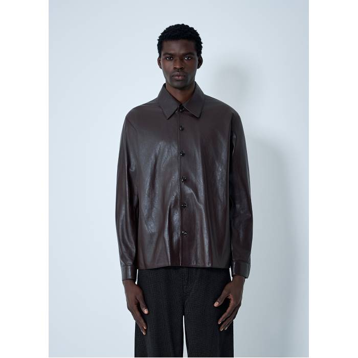 アワーレガシー Our Legacy 【 Leather Shirt Men Brn 】 レザー メンズ