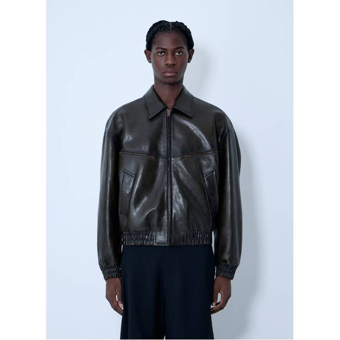 アクネストゥディオズ Acne Studios 【 Leather Bomber Jacket Men Grn 】 なめし革 Jacket 上衣 メンズ