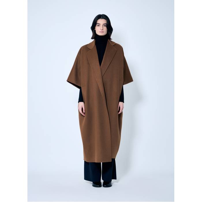 Max Mara 【 Draped Cape Coat Women Brn 】 レディース