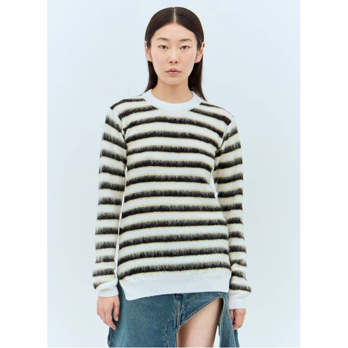 マルニ Marni 【 Striped Wool-Mohair Sweater Women Wht 】 トレーナー レディース