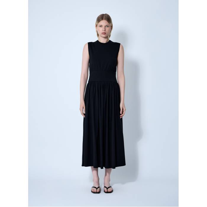 Toteme 【 Sleeveless Cotton Tee Dress Women Blk 】 Sleeveless ノンスリーブ Tシャツ ドレス レディース