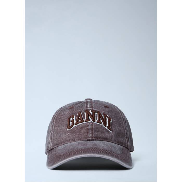 ガニー Ganni 【 Logo Motif Baseball Cap Women Brn 】 ロゴタイプ 野球 旗がしら かぶり笠 レディース