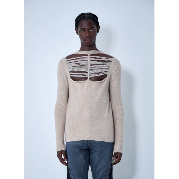 リックオウエンス Rick Owens 【 Wool-Blend Knit Top Men Cha 】 編み物 メンズ