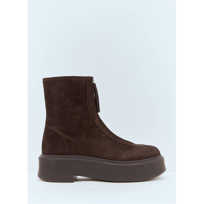 The Row 【 Suede Zipped Boots Women Brn 】 スエード・スウェード ブーツ レディース｜スニケス