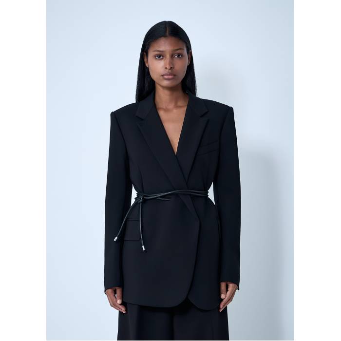 運動競技マックス Sportmax 【 Belted Single-Breasted Blazer Women Blk 】 ブレイザー レディース