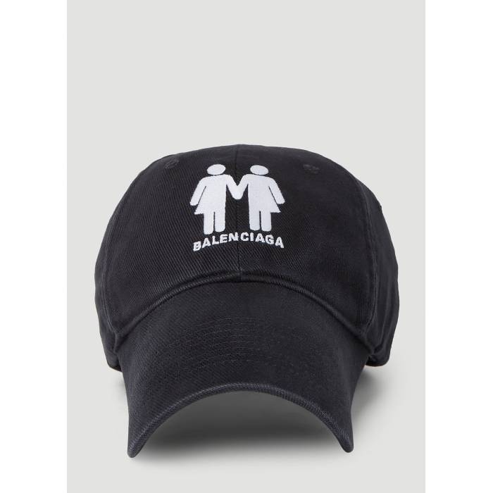 バレンシアガ Balenciaga 【 Pride Baseball Cap Men Blk 】 野球 旗がしら かぶり笠 メンズ